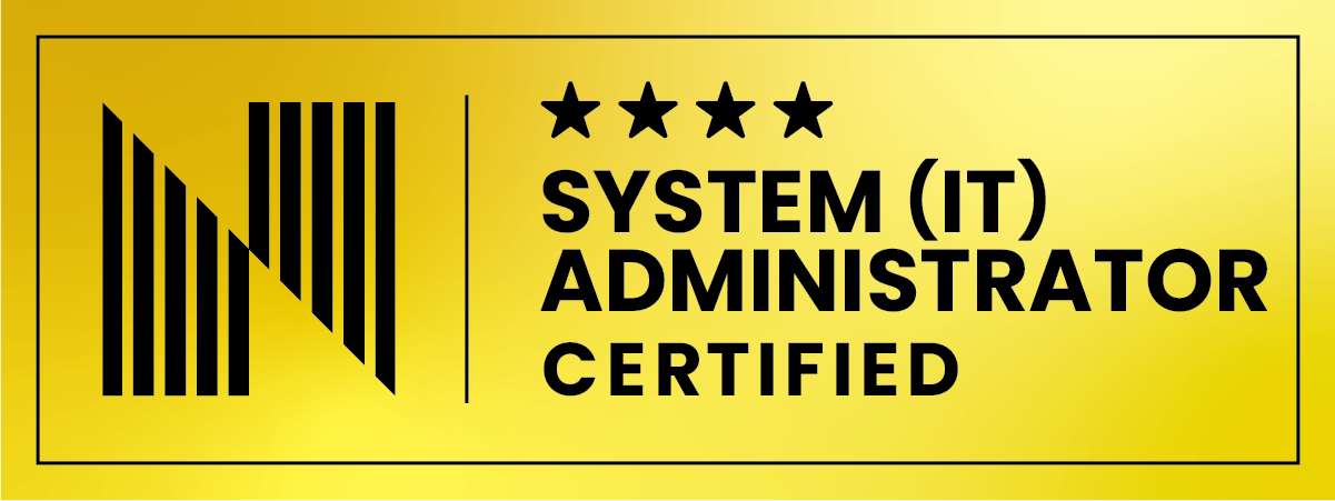 Professional Pathway certification badge for the NIVOMAX System (IT) Administrator pathway.