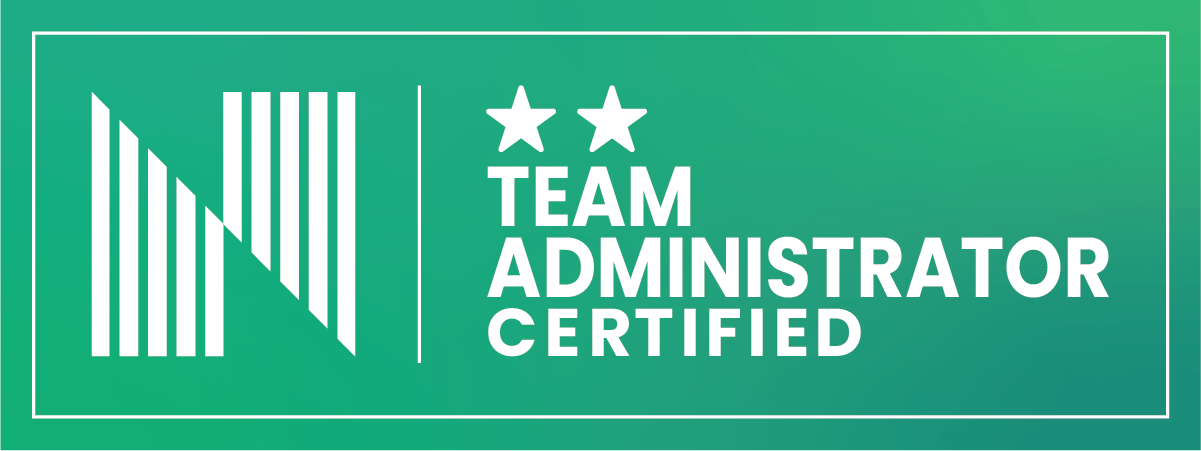 Professional Pathway certification badge for the NIVOMAX Team Admin pathway.