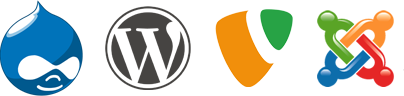 Wordpress, TYPO3, Drupal & Joomla!